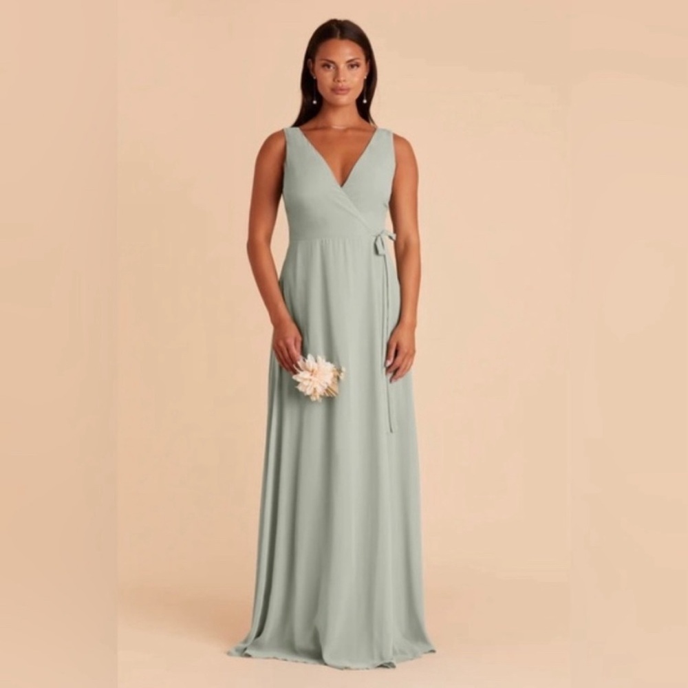 Birdy Grey Minae bridesmaid dress (sage chiffon) Large